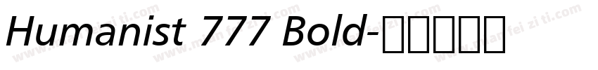 Humanist 777 Bold字体转换